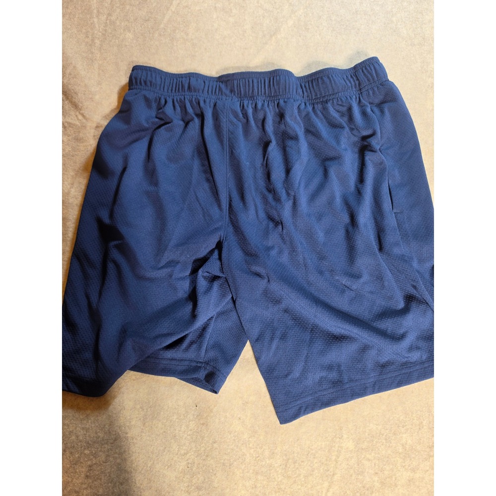 Athletic Works Mens Navy Blue Mesh Gym Training Shorts Size Large L 36-38